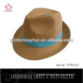 Pink Paper Fedora Hat For Women